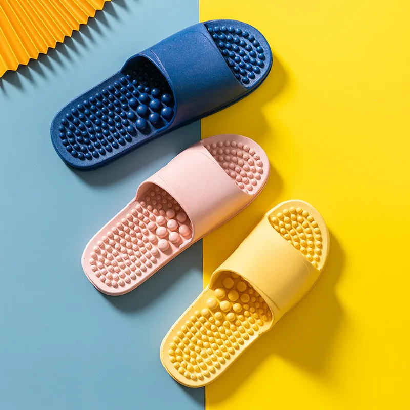 Мужские летние массажные шлепанцы сланцы для пар удобные домашние тапочки