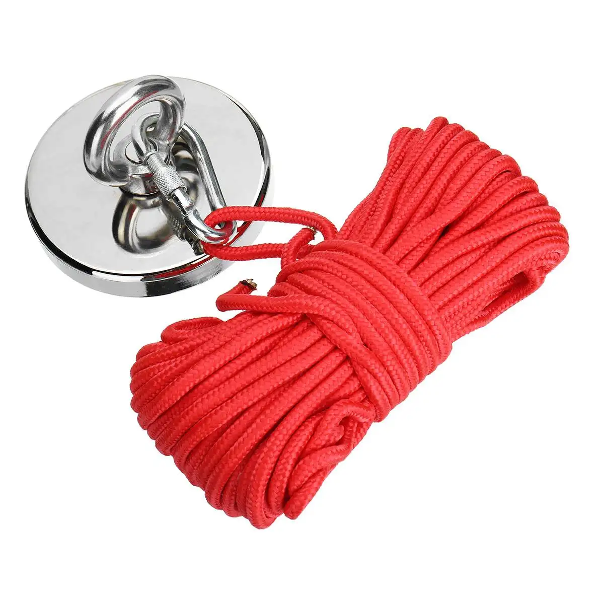

Magnet 400KG Magnetic Hook Powerful Round Neodymium D90mm Hook Salvage Magnet Sea Fishing Equipments Holder+Ring 20M Rope