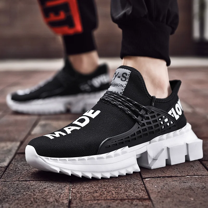 

Hot Sale Summer Men Shoes Outsole Non-slip Men Running Shoes Breathable Mesh Man Sneakers Fashion Lightweight Men's Casual Shoe