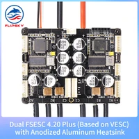 3 12s electric skateboard controller dual fsesc4 20 plus based on vesc with anodized aluminum heatsink integrated switch
