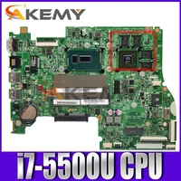 akemy laptop motherboard for lenovo 300s 14isk 500s 14isk 14 inch sr23w i7 5500u ddr3l geforce mainboard works