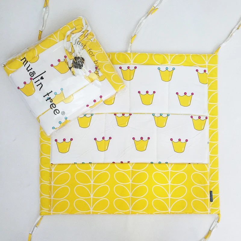 Подвесная сумка для детской кроватки муслиновый хлопковый органайзер 60 х50 см