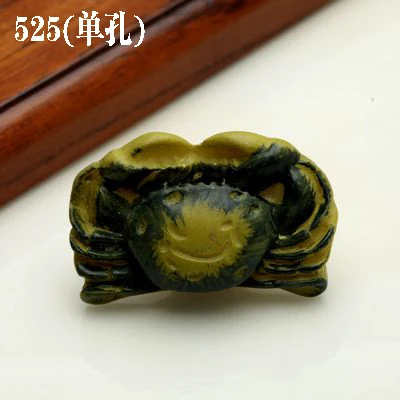 525 crab 1 шт. морская серия полимерные ручки тянет ручка ящика шкафа и ручка для домашнего оборудования дверные ручки для мебели морская Морская звезда - Цвет: 525 crab