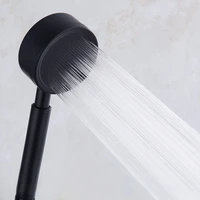black stainless steel shower head handheld wall mounted high pressure for bathroom water saving rainfall shower hose holder set