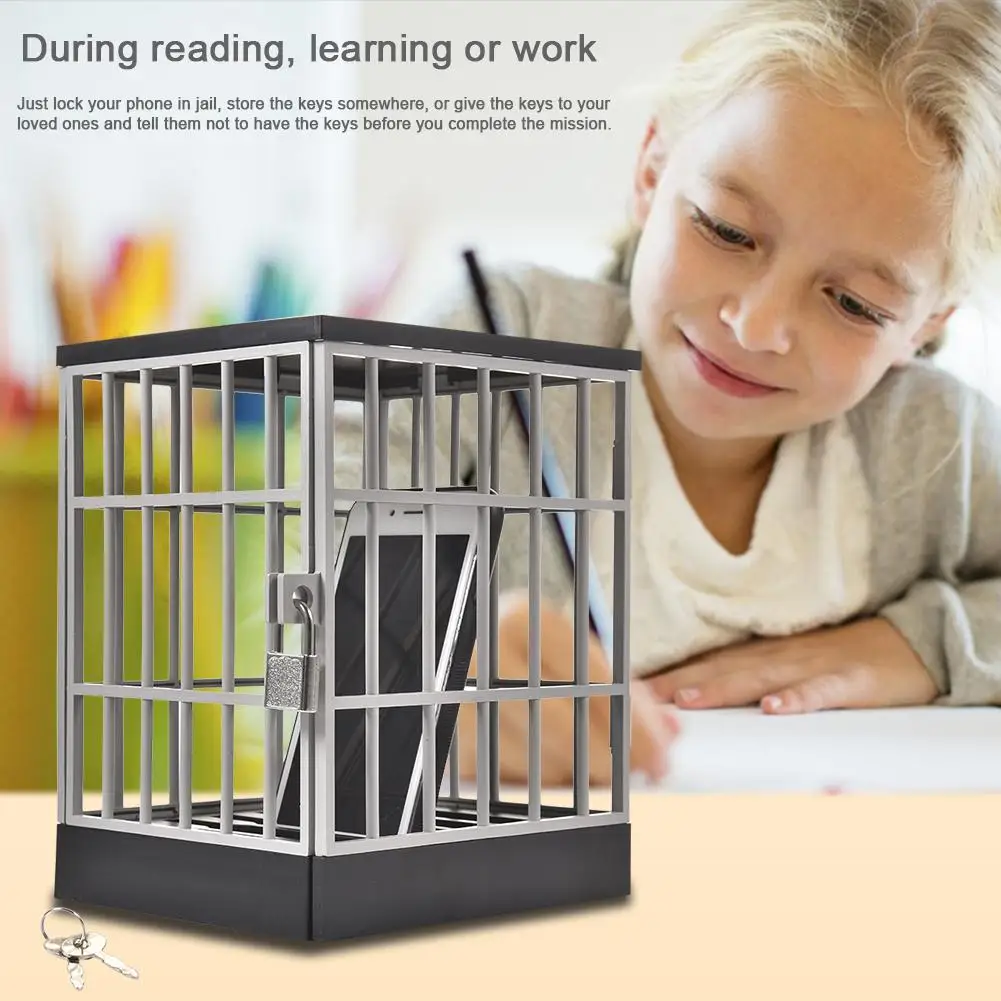 mobile phone jail cell prison lock up smartphone lightweight storage cage holder antistress brinquedos for kids adults party hot free global shipping