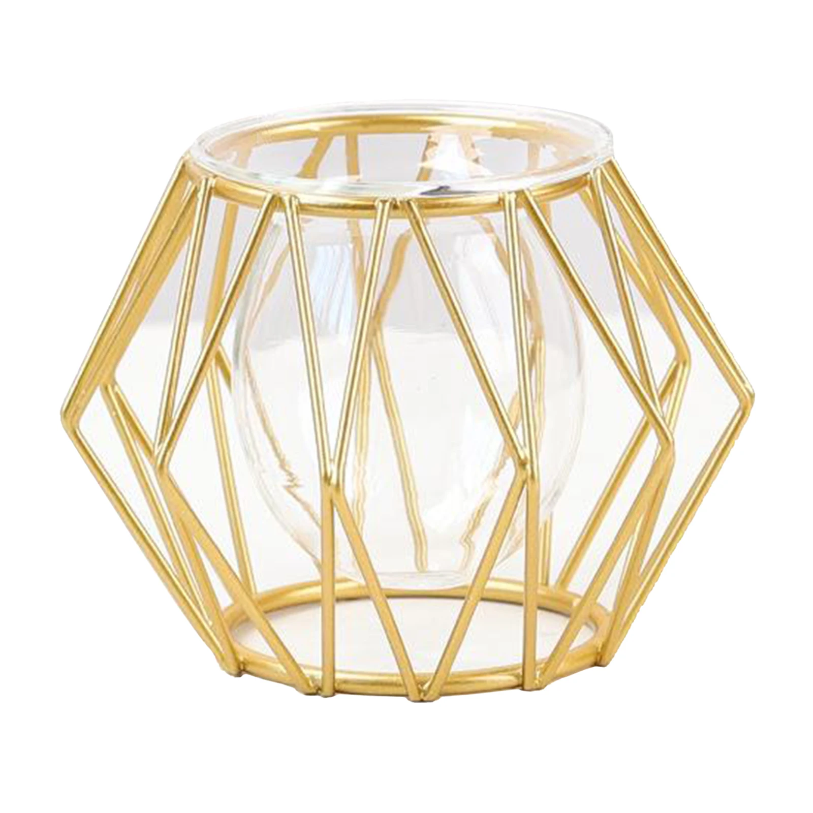 Металлическая проволока 3D геометрическая ваза для цветов Домашнее растение