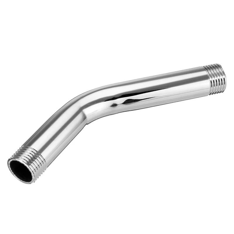

G1/2 inch 15cm Wall Mounted Stainless Steel Shower Head Extension Angled Shower Arm Extra Pipe Promotion