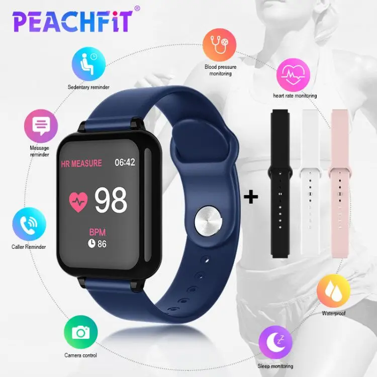 Смарт часы PEACHFIT B57 для мужчин и женщин фитнес браслет с тонометром оксиметром
