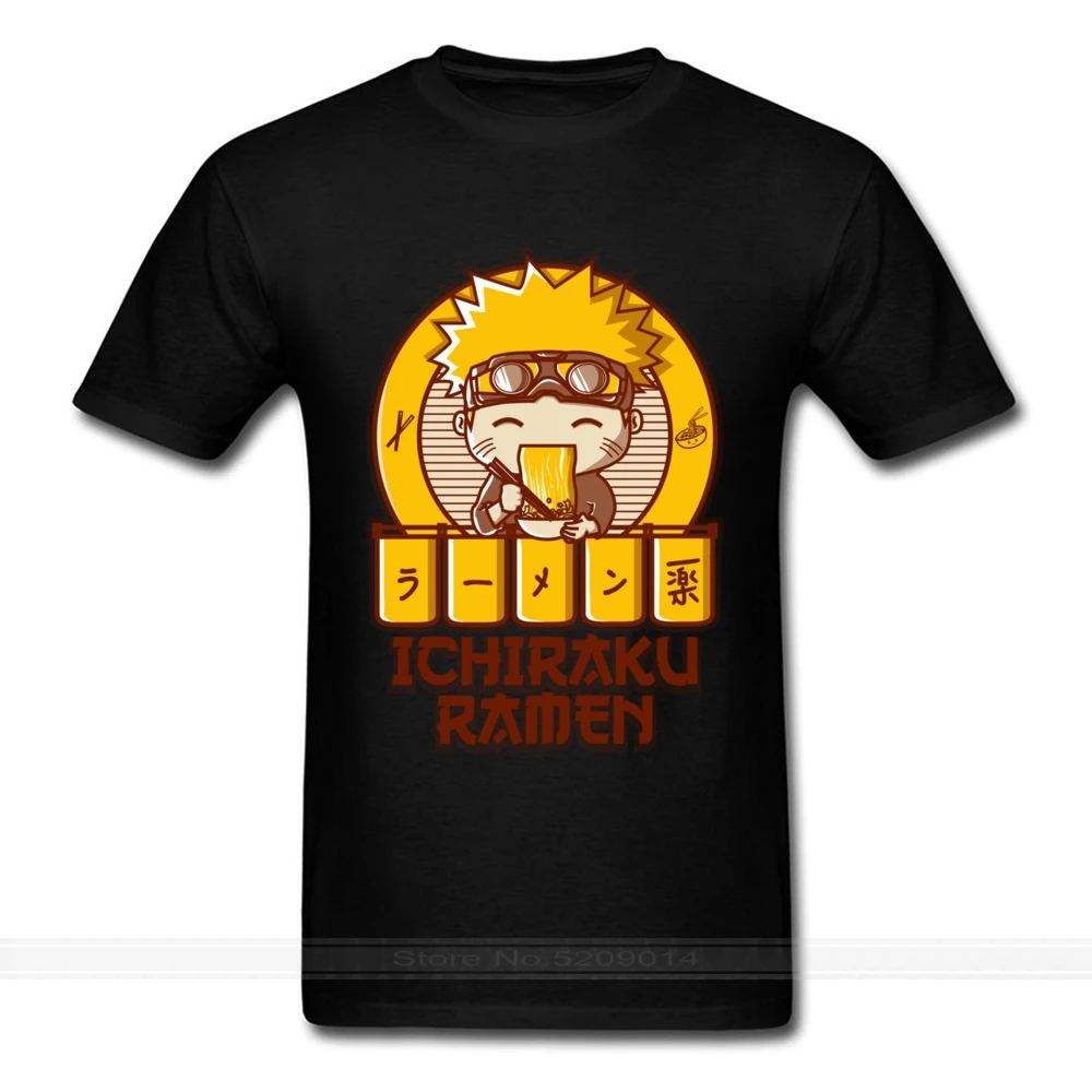 Ichiraku Ramen футболка с Наруто для мужчин ниндзя Топы забавные летние футболки одежды