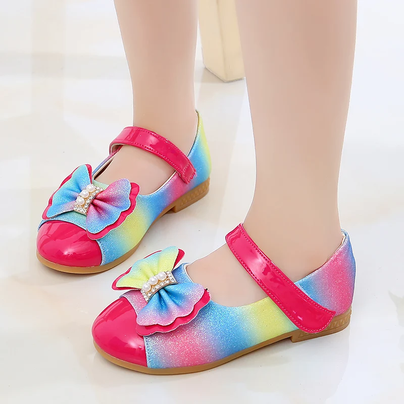 JACKSHIBO/Новинка 2020 года Сезон весна Детская обувь принцессы для девочек с блестками