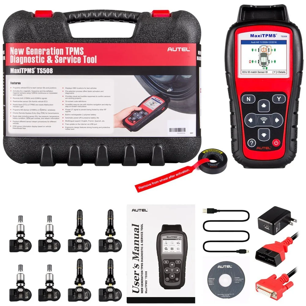Autel TPMS инструмент для переобучения MaxiTPMS TS508K программирование сброс активация