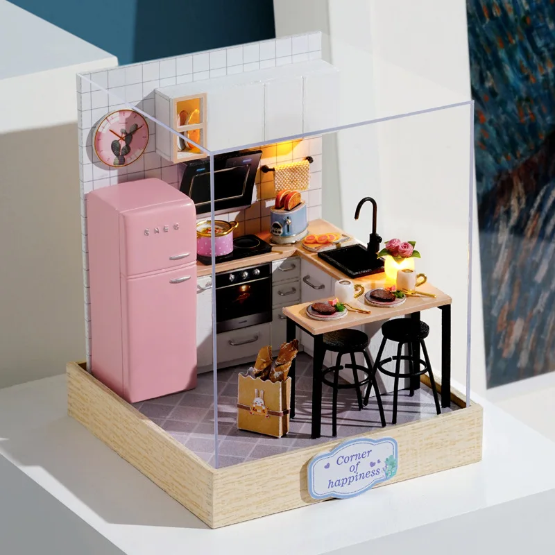 Кукольный дом игрушки для детской мебели коробка театра DIY кукольный домик