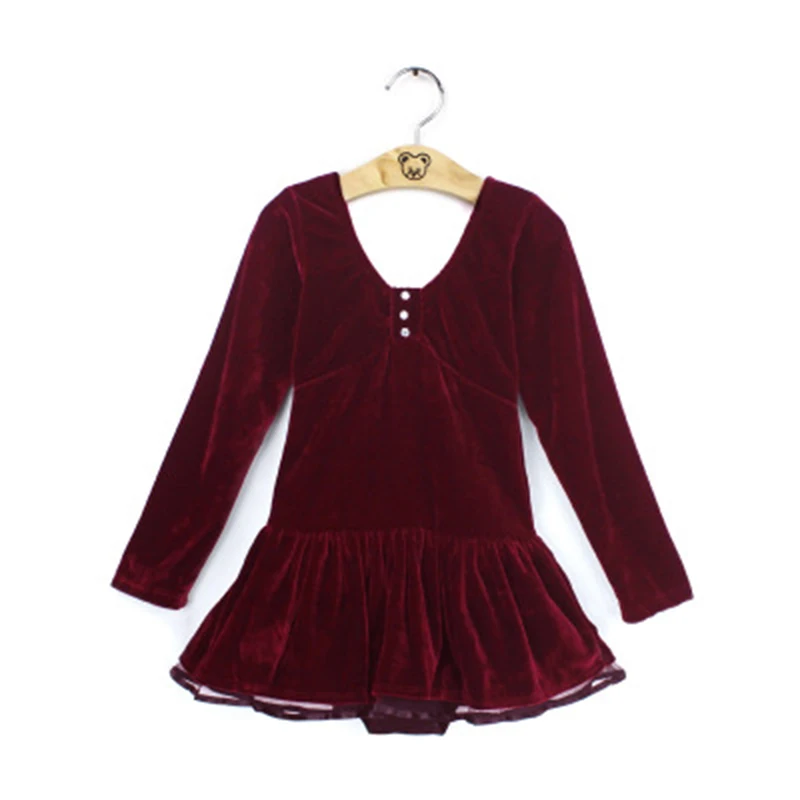 Детское теплое бархатное балетное платье сезон осень зима Балетные