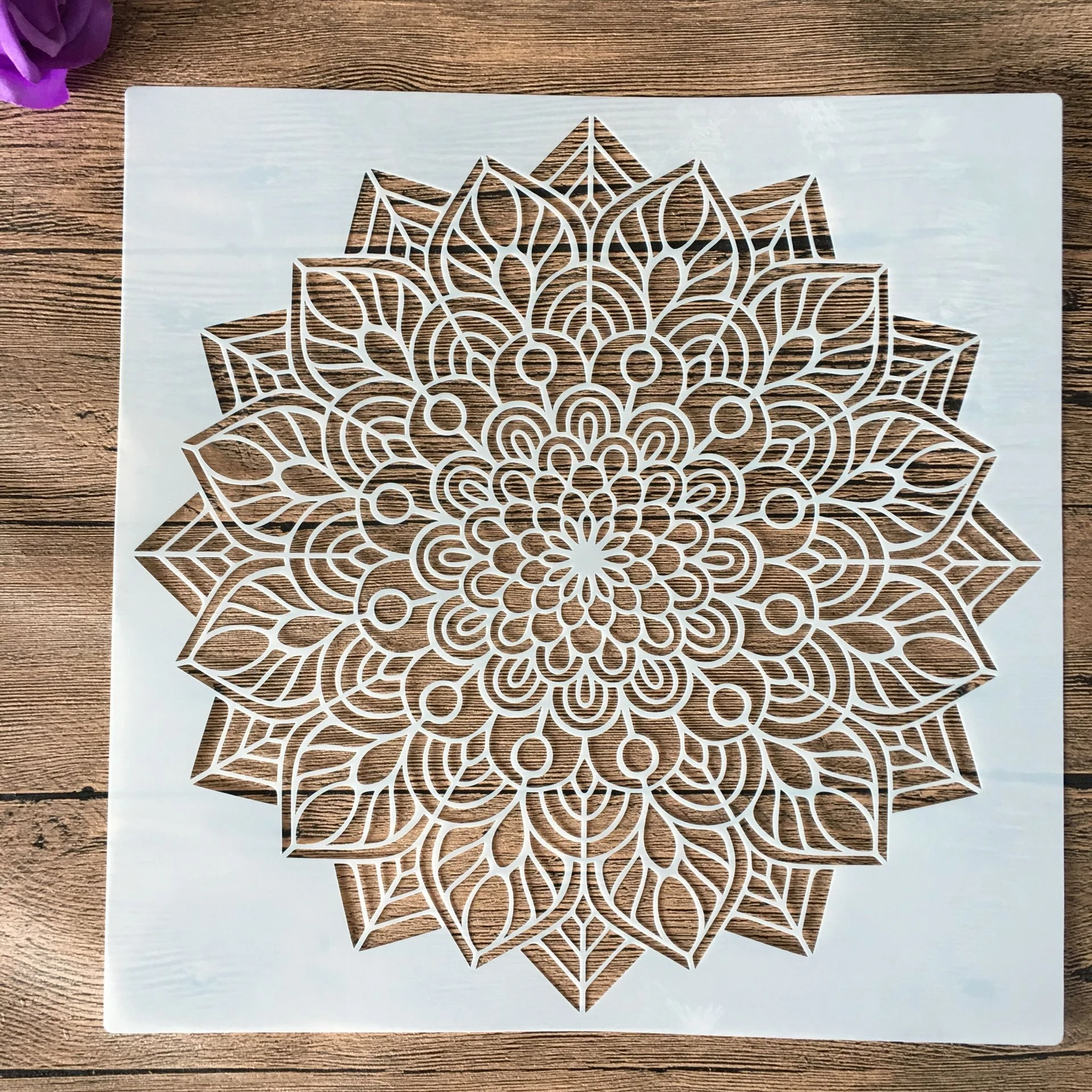 

30 *30cm DIY stencil painting template retro pattern model wax paper tile wall floor furniture decorative painting mold mandala