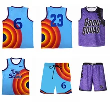 Space Basketball Shirt Jam 2 Jersey James Tune Squad Cosplay Costume A New Legacy Uniform Tops Shorts Clothes Set For Kids Adult