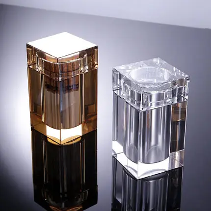 Европейский квадратный прозрачный стеклянный чехол для сигарет с крышкой