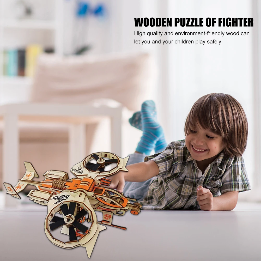 

DIY 3D Fighter Model Puzzle Game Gift Airplane Jigsaw Children Educational Toys Self Assembly Jigsaw Craft DIY Model
