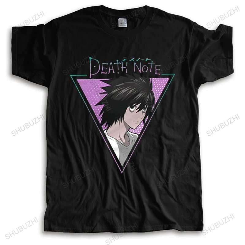

Fashion L Death Note T Shirt Men Short Sleeved Japan Manga Anime T-shirts Casual Tee Cotton Oversized Tshirts Merchandise Gift