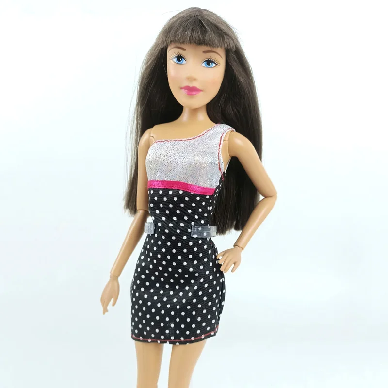 Sexy Ladies Evening Party Gown Dress for Barbie Dolls Clothes Outfits Sets One-Shoulder Dresses 1/6 BJD Doll Accessories Kid | Игрушки и