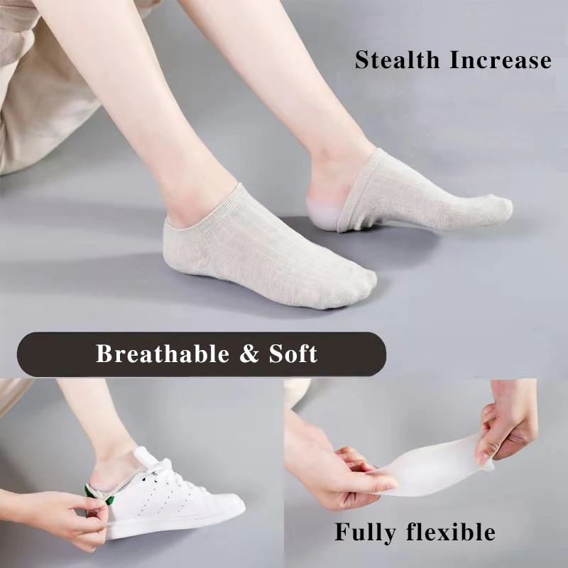 Невидимые силиконовые стельки для увеличения роста каблука физического осмотра