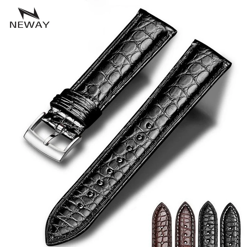 

Ремешок из натуральной крокодиловой кожи для часов Rolex Omega IWC DW 12 мм 14 мм 16 мм 18 мм 20 мм 22 мм