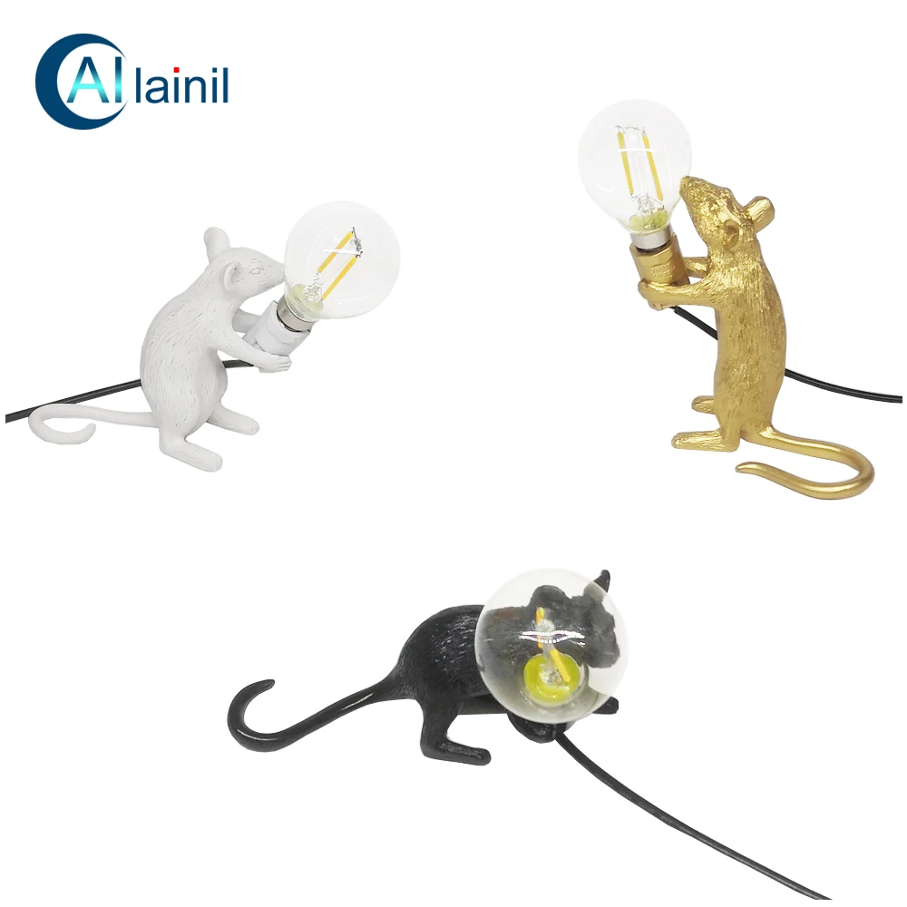 5V USB современные смолы lucky стол с мышкой лампа Европейский стиль Настольный