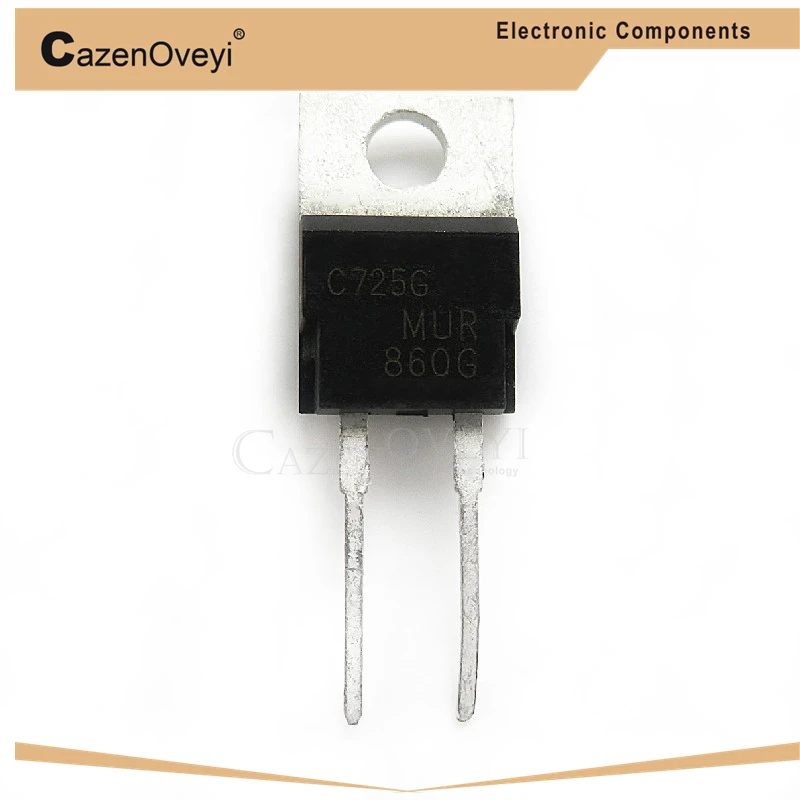 Сверхбыстрый восстановительный диод MUR860 U860 MUR860G TO 220 8A/600V 10 шт./лот|Интегральные