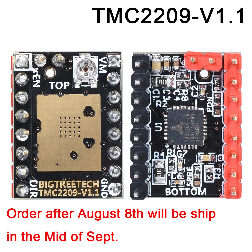Драйвер BIGTREETECH TMC2208 V3.0 TMC2209 UART TMC2130 SPI бесшумный шагового двигателя для материнской