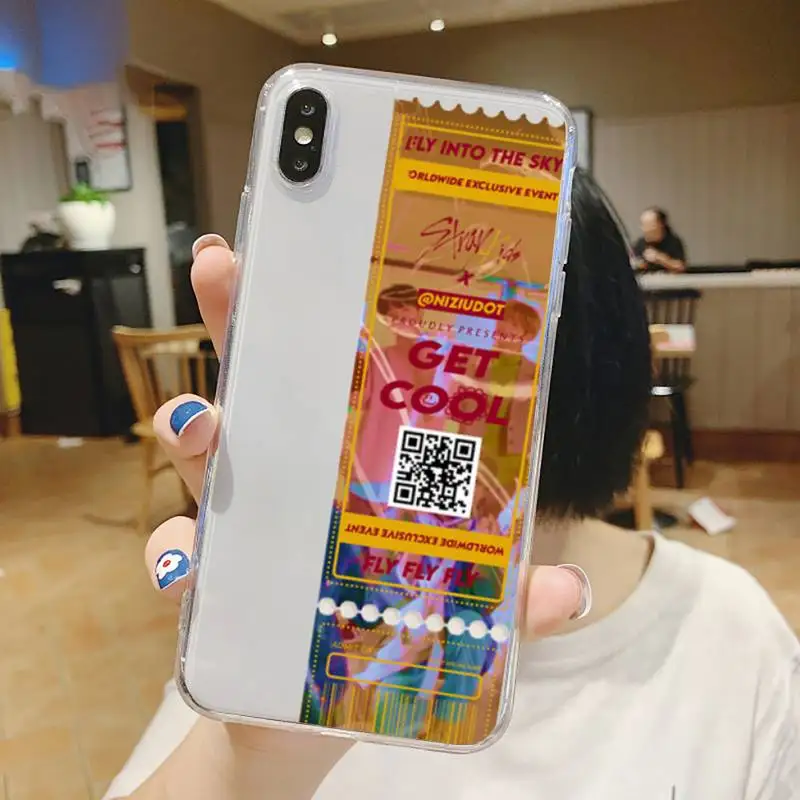 

Stray Kids Air tickets Design pattern Phone Case Transparent soft For iphone 5 5s 5c se 6 6s 7 8 11 12 plus mini x xs xr pro max