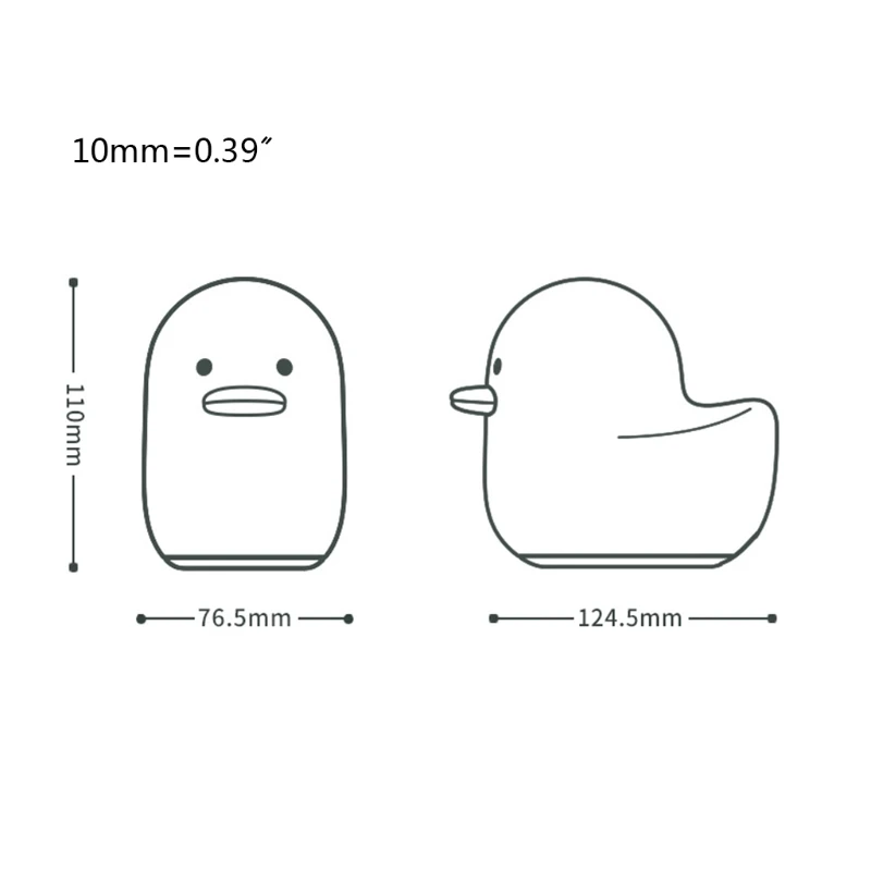 

Creative Duck Bedroom USB Rechargeable Kids Lights, Worry-free and Touch Sensor Lamp, Bedside Sleep Assisting Night Light