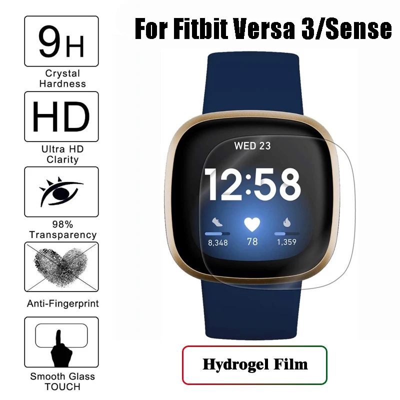 

Для Fitbit Versa 3 гидрогель пленка Экран Защитная пленка с полным покрытием Защитная пленка для Fitbit чувство/Versa3 смарт-5 шт.