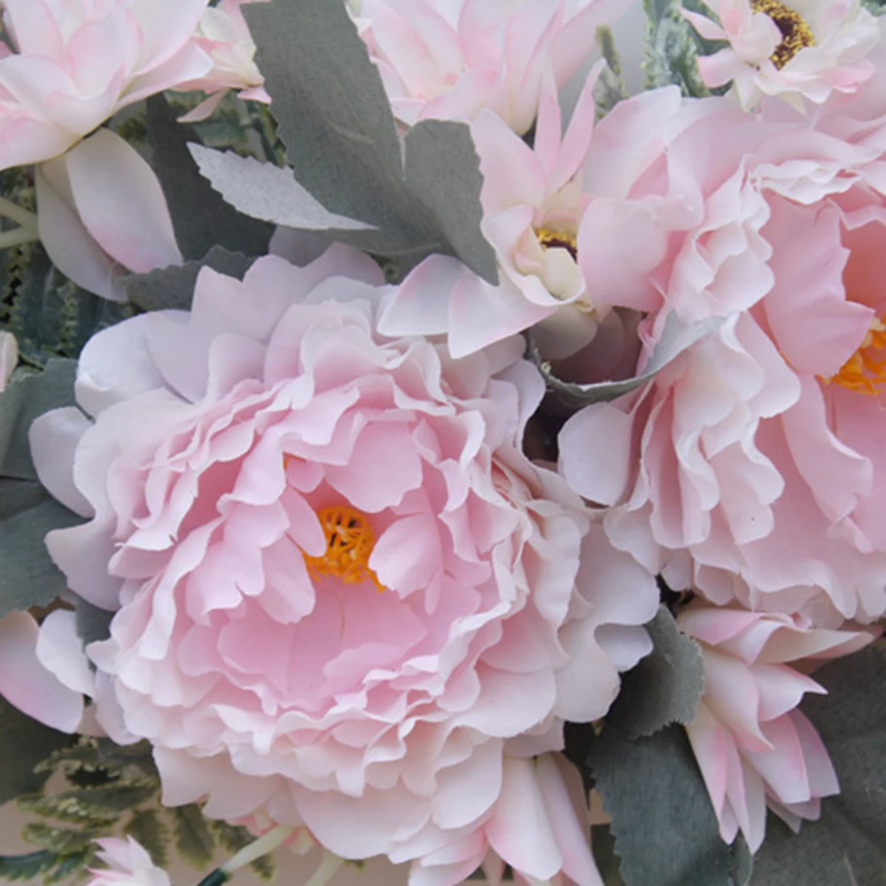 

Artificial Dahlia Flowers Peony Wreath For Front Door Farmhouse Wreath For All Seasons Christmas Wedding Half Coverage