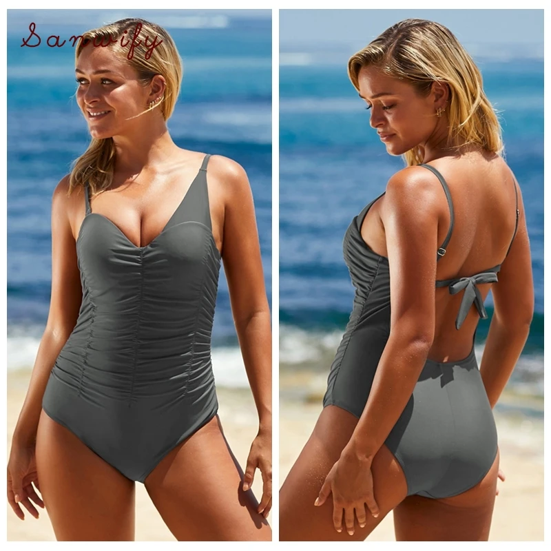Summer New Hot Models Sexy Backless Swimsuit Personality Halterneck One-piece |