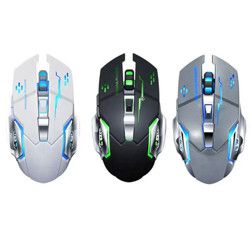 

2021 New 2.4GHz USB Wireless Rechargeable Mechanical Gaming Mouse Silent Optical Mouse