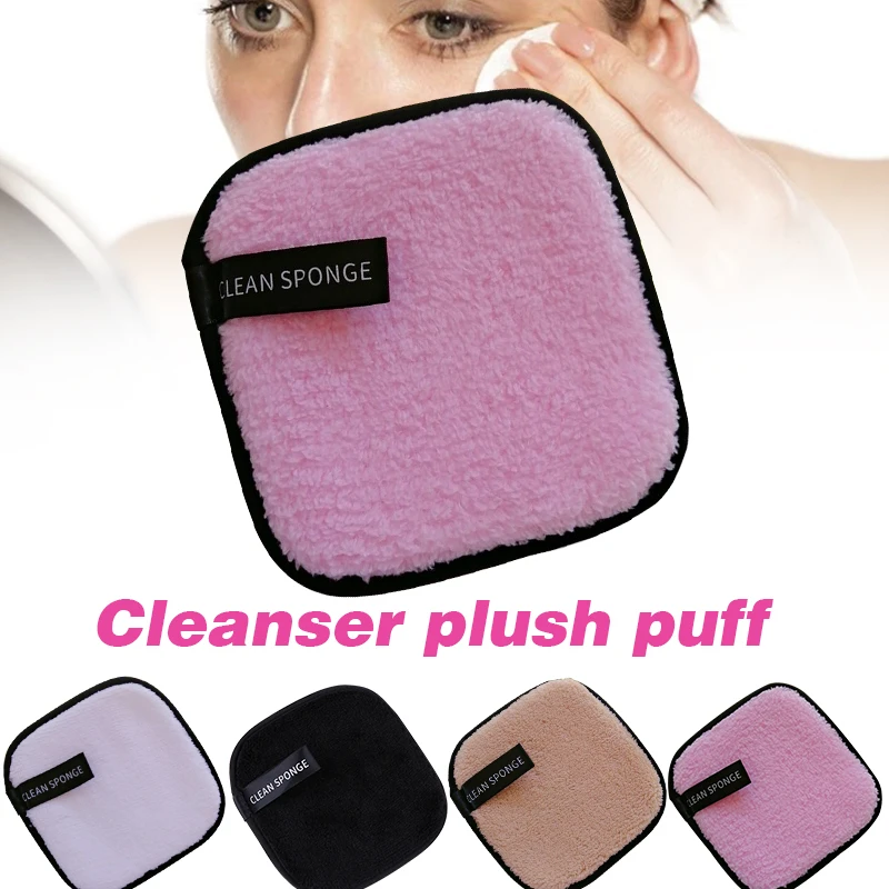 

Reusable Cleansing Cloth Pads Foundation Face Skin Care Tool Soft Microfiber Makeup Remover Towel Face Cleaner Plush Puff