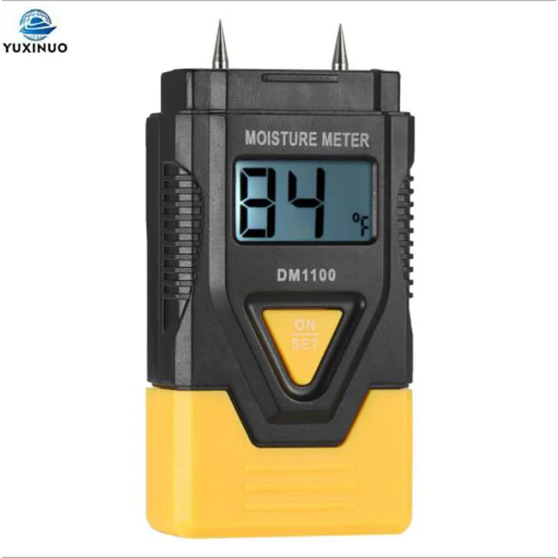 

DM1100 LCD Two Pins Digital Wood Moisture Density Meter Concrete Humidity Cardboard Hygrometer Density Detector Measuring Tool