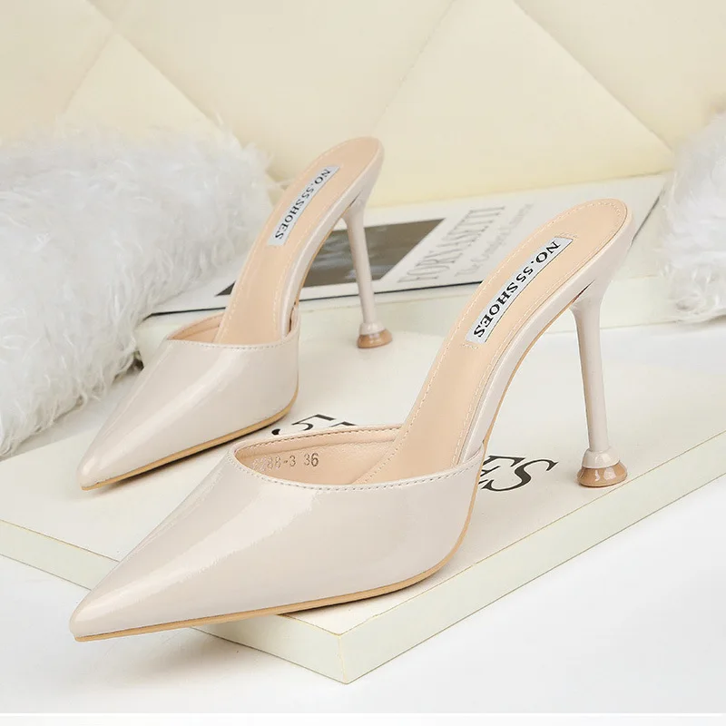 Designer Shoes Women Luxury 2021 Extreme High Heel Slippers Valentine Mules Heels Sexy Elegant For Woman Buty | Обувь