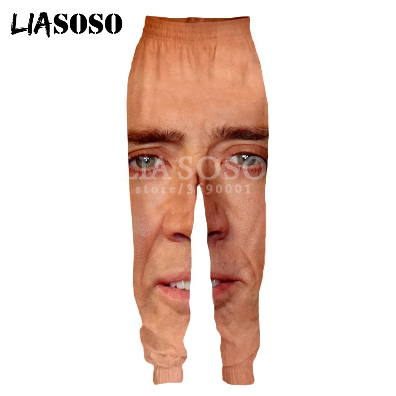 LIASOSO, 3d принт, мужские, женские спортивные штаны, Николя, клетка, сумасшедшие, забавные, пялятся на вас, повседневные тренировочные штаны, джоггеры, крутые штаны, X1397 - Цвет: 7