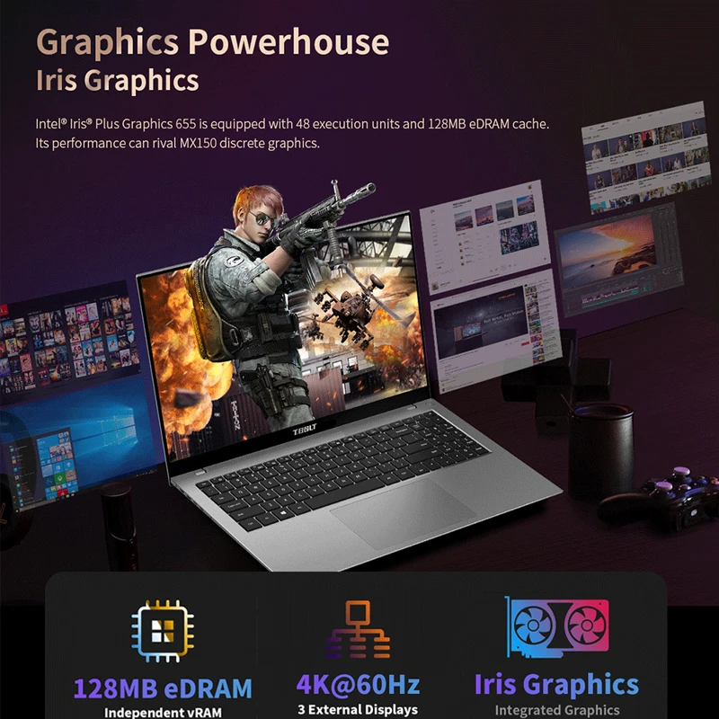 Teclast Tbolt 20 Pro ноутбук с 15 6-дюймовым дисплеем ОЗУ 8 Гб ПЗУ 6 ГБ Windows 10 | Компьютеры и