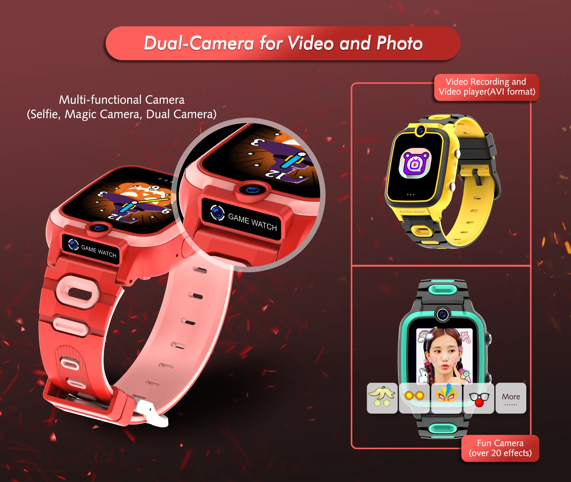 Kid Smart Watch Music MP3 Player Multiple Video and Photo Educational Games Pedometer Children Gift Smartwatch For Kids | Электроника