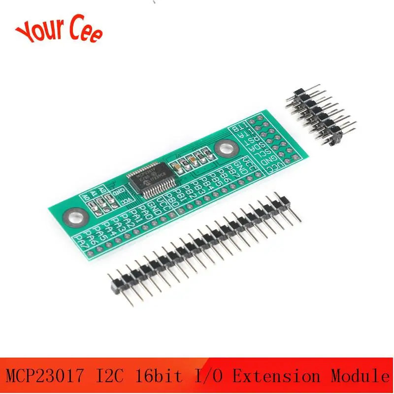 Модуль расширения MCP23017 I2C 16 бит модуль I/O штыревая панель плата IIC в GIPO конвертер