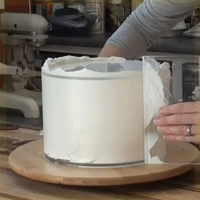 acrylic cake scraper smoother adjustable fondant spatulas cake edge smoother cream decorating diy kitchen cake tool