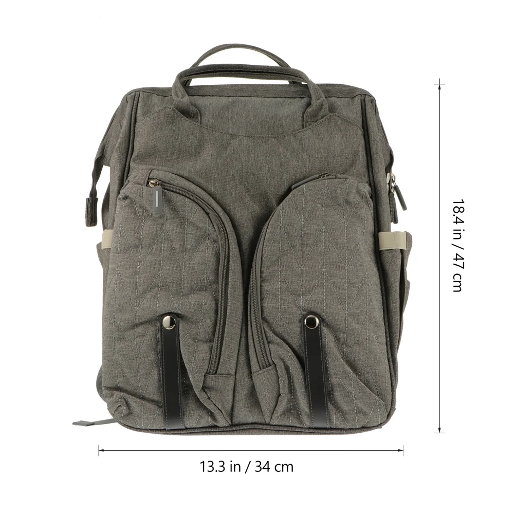 

Baby Diaper Backpack Portable Nappy Travel Stuff Bag with Foldable Crib Mom Gift