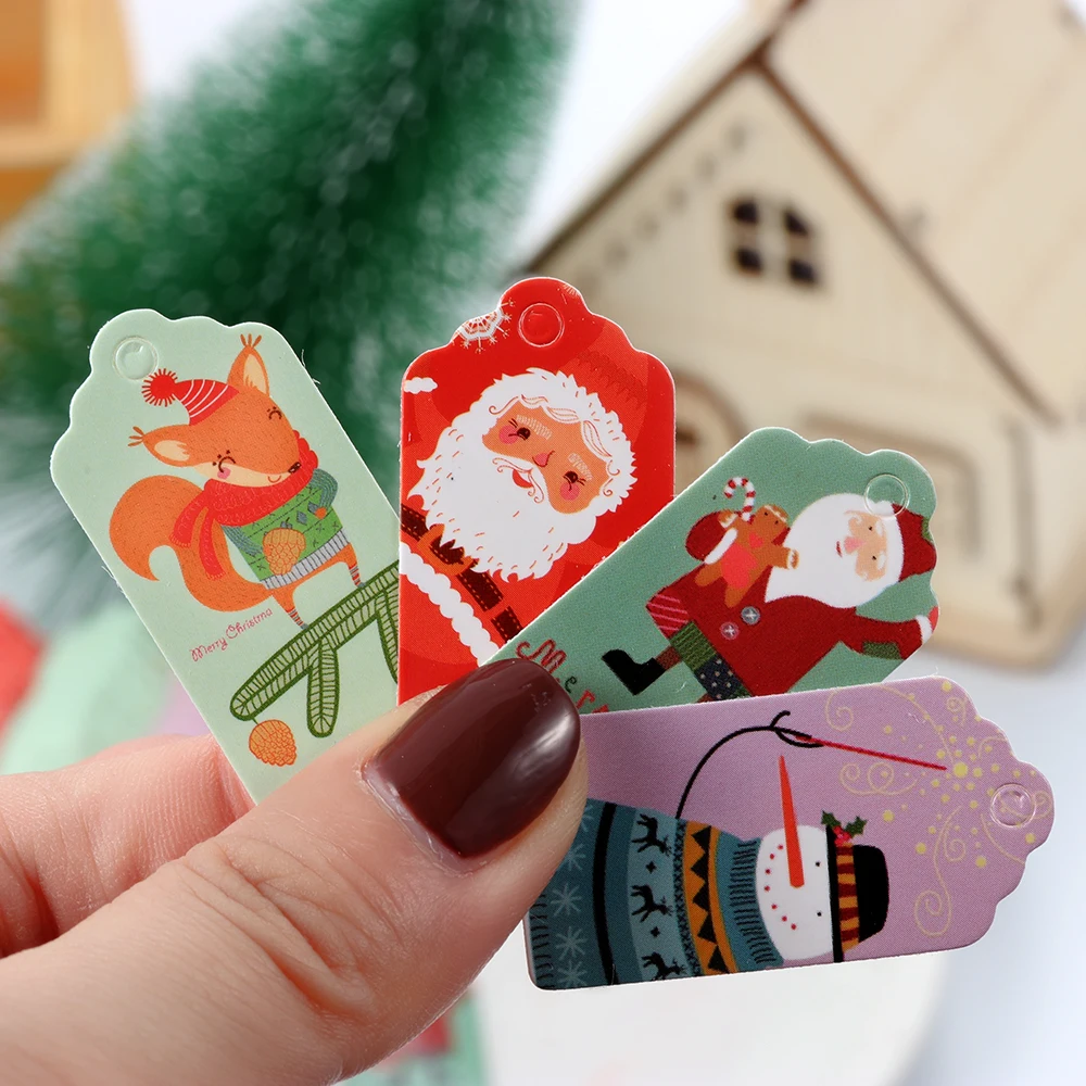 100 шт. крафтовые бирки сделай сам наклейки на День святого Валентина бумажные для