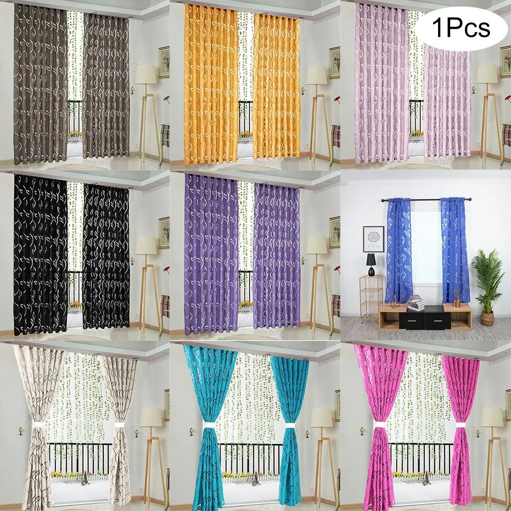 Hot Sale 1 Pcs Vines Leaves Tulle Door Window Curtain Drape Panel Sheer Scarf Valances Modern Bedroom Living Room Curtains | Дом и сад