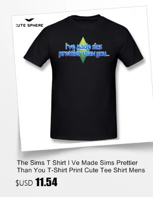 The Sims/футболка The Sims Plumbob, футболка, Милая футболка с принтом, модная футболка с коротким рукавом, большой размер, 100 хлопок, Мужская футболка