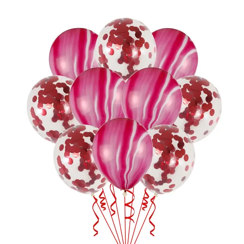 10 шт 12 дюймов Свадебные Валентинов день Святого Валентина Агатовые мраморные