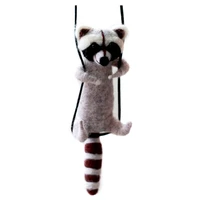 raccoon needle felting kits with swing needle felting supplies diy craft gift for beginners give to mom or childs