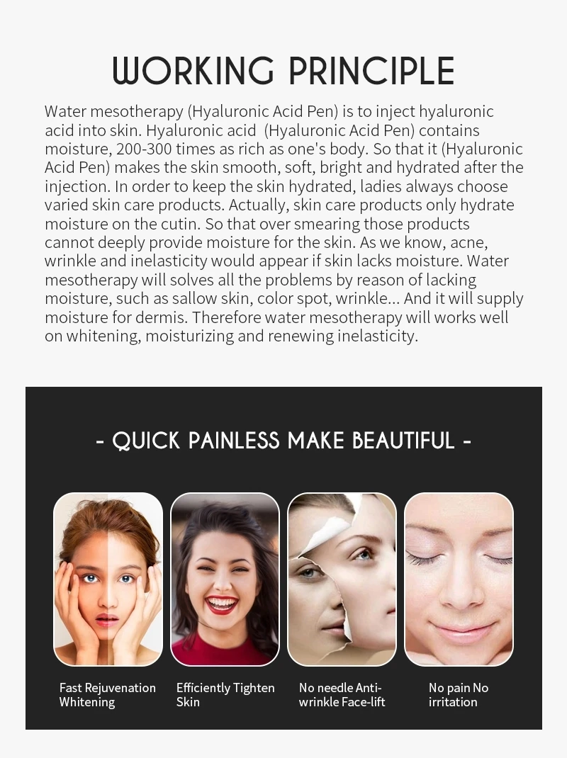 New Hyaluronique pen Hyaluronic Acid Guns No needle Injection Serum Atomizer Pen For Anti-wrinkle Skin Rejuvenation Lips Lifting