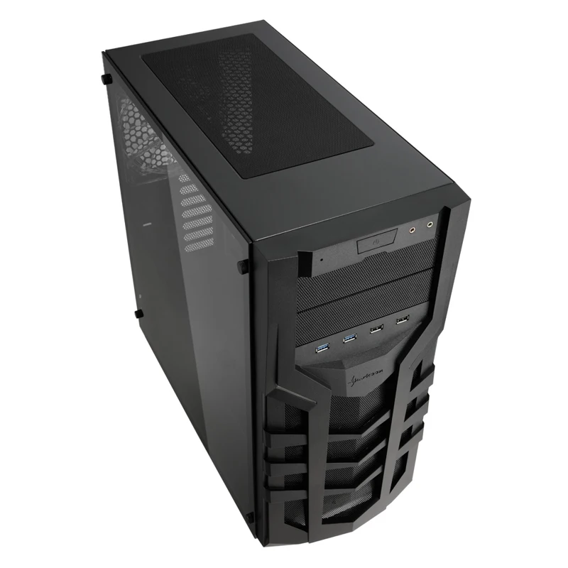 Корпус Sharkoon DG7000 G red ATX mATX Mini ITX Midi Tower 2xUSB 2.0 3.0 Audio 3x140mm fan без БП led blue акрил| |